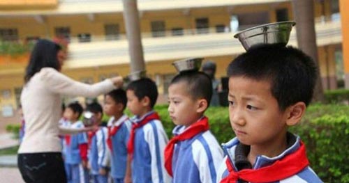 روش جالب برای درس خواندن کودکان چینی (عکس)