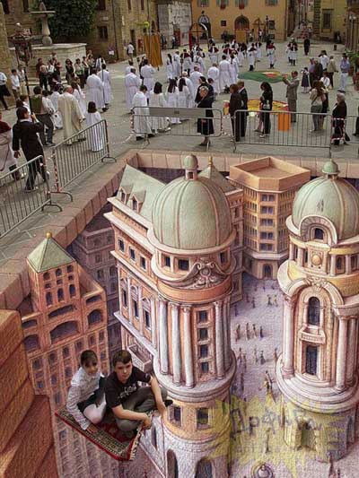 نقاشی های هیجان انگیز سه بعدی خیابانی