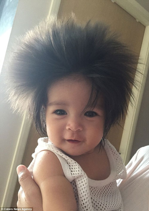 دختر 21 ماهه صاحب پرپشت ترین موی دنیا +تصاویر 1