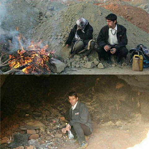 کوه خوابی زن و شوهر فقیر در تبریز +تصاویر