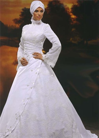 مدل های جدید لباس عروس اسلامی با حجاب