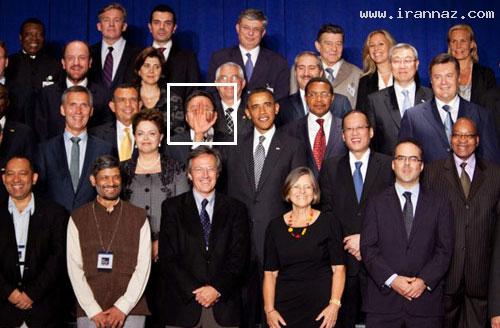جوگیر شدن اوباما در گرفتن عکس یادگاری! (+عکس) ، www.irannaz.com