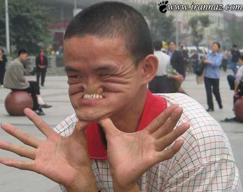 عکس هایی از کار خارق العاده و خنده دار یک مرد چینی