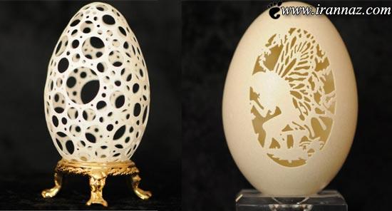 عکس هایی از هنرنمایی بسیار زیبا روی پوسته تخم مرغ