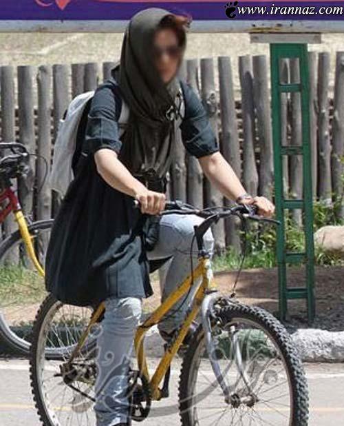 دوچرخه سواری دختران بی حجاب در سطح شهر(تصویر)