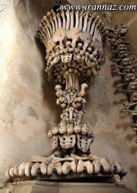 ساخت عجیب کلیسایی با استخوان انسان ها (عکس)