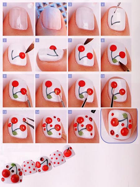 آموزش تصویری طراحی روی ناخن