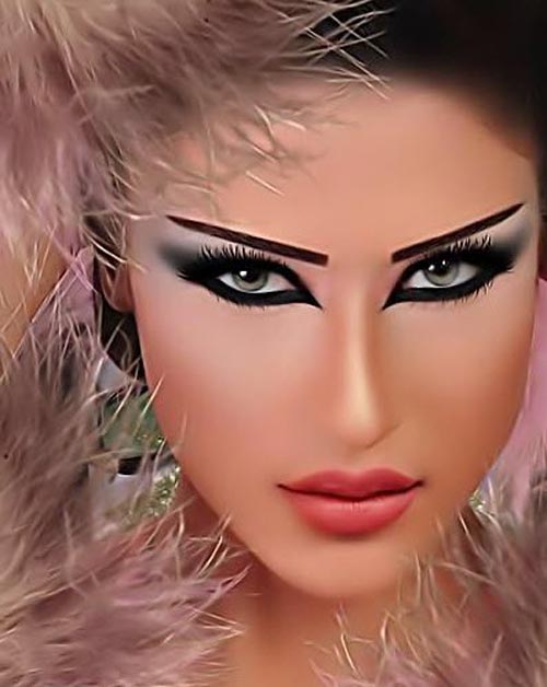 مدل آرایش بسیار زیبا به سبک خلیجی (عکس)