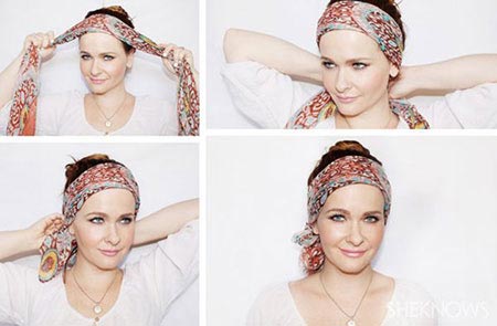 آموزش تصویری بستن روسری به روش های زیبا