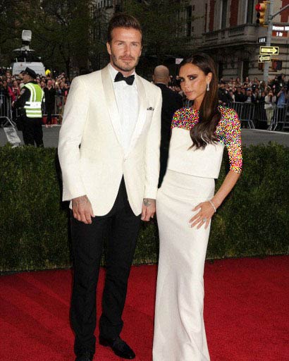 تصاویری از ویکتوریا و دیوید بکام در Met Ball Gala 