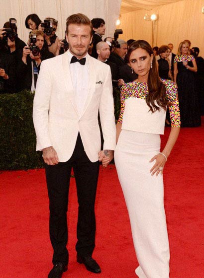 تصاویری از ویکتوریا و دیوید بکام در Met Ball Gala 