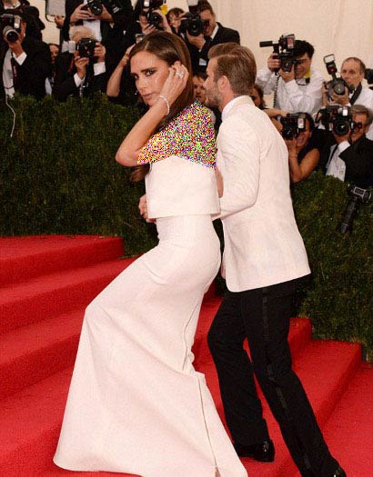 تصاویری از ویکتوریا و دیوید بکام در Met Ball Gala 