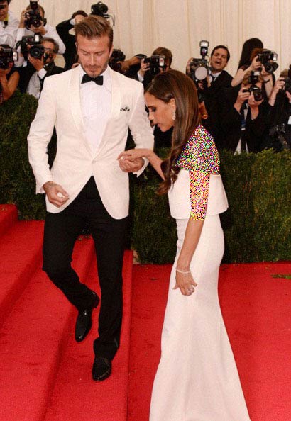 تصاویری از ویکتوریا و دیوید بکام در Met Ball Gala