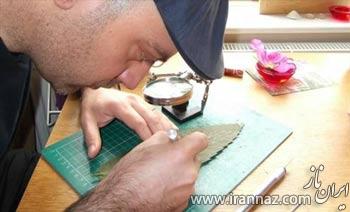 هنرمندی جالب یک مرد ایرانی روی برگ (عکس)