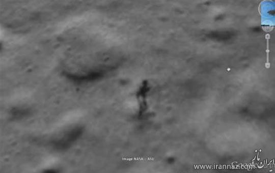 پیدایش و کشف یک انسان فضایی در کره ماه! (عکس)