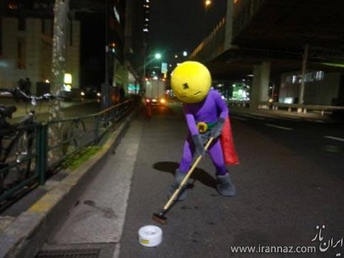 قدرت خارق العاده یک سوپرمن ژاپنی در خیابان ها (عکس)