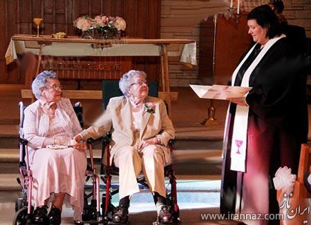 ازدواج رسمی دو همجنسگرای 90 ساله (عکس)