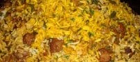 دستور پخت گشنیز پلو با کوفته قلقلی