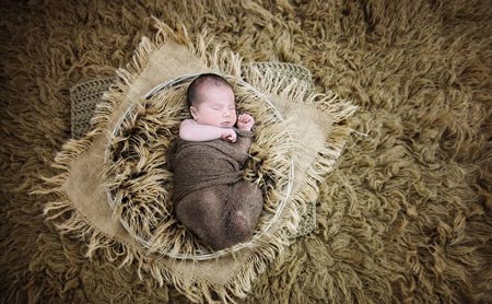 عکس های آتلیه ای ناز از نوزادان 14 روزه