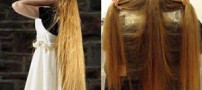 دختری با موهای بسیار بلند و زیبا (عکس)
