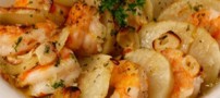 دستور تهیه میگو با سیب زمینی خوراک فرانسوی
