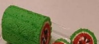 آموزش تهیه رولت هندوانه ای شکل ویژه شب یلدا
