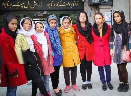 چهره های دردناک دختران سوخته شین آبادی و اعتراض در تهران