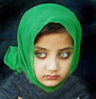 عکسهای دختری افغان با زیباترین چشم جهان