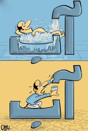 کاریکاتورهای جالب صرفه جویی در آب