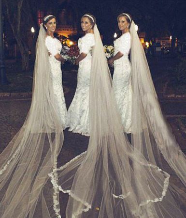 ازدواج جنجالی خواهران 3 قلو در یک روز با شباهت باورنکردنی (عکس)