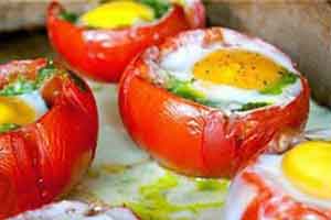 طرز تهیه گوجه شکم پر با تخم مرغ