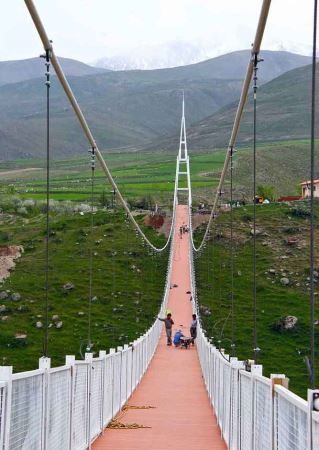 عکس های دیدنی بلندترین پل معلق خاورمیانه در اردبیل
