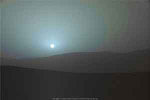غروب آبی رنگ مریخ ! (عکس)