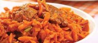 طرز تهیه خورش هویج و پسته با شترمرغ
