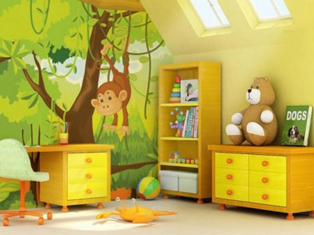 نمونه های جدید کاغذ دیواری فانتزی مخصوص اتاق کودک