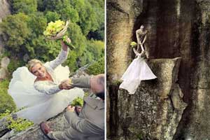 عجیب ترین عروسی ها در مکان های هولناک و مرگبار