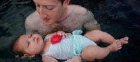 اولین عکس مالک فیسبوک با دختر 2 ماهه اش در استخر