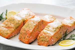 آموزش تهیه سالمون لذیذ با سس خردل عسلی