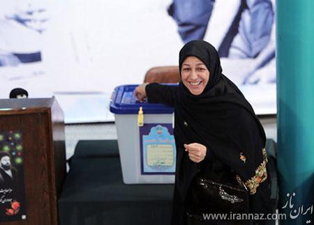 عکس های دیدنی ظریف و همسرش در حال رای دادن