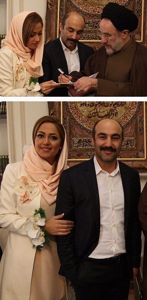تصاویر جشن عقد محسن تنابنده و همسرش