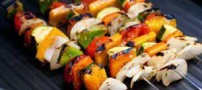 غذای رژیمی کباب سبزیجات یونانی برای گیاهخواران