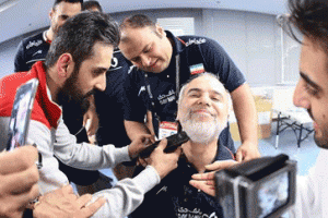 ریش زنی دیدنی ملی پوشان والیبال در رختکن (عکس)