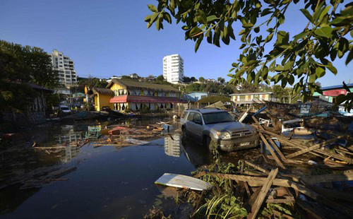 عکس هایی وحستناک از خسارات زلزله 8 ریشتری در شیلی