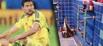 پیدا شدن سیگار و مشروت الکلی در رختکن تیم فوتبال اوکراین (عکس)