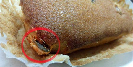 پیدا شدن سوسک پخته شده در کیک های ایرانی (عکس)