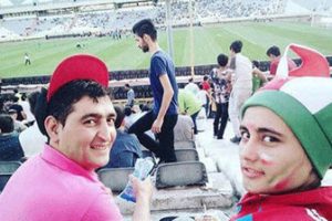 ورود این دختر به ورزشگاه آزادی برای دیدن بازی لالیگا (عکس)