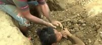 دفن این دختر در زیر خاک بعد از برخورد صاعقه به او (عکس)