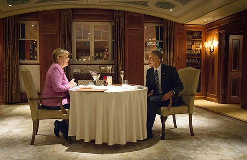 دیدار و شام آخر باراک اوباما و آنگلا مرکل