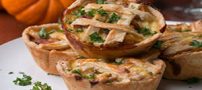 طرز تهیه مینی پای با بیکن و کدو حلوایی +عکس