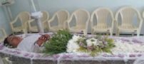 این خانم شجاع برای خودش مراسم تدفین گرفت (عکس)